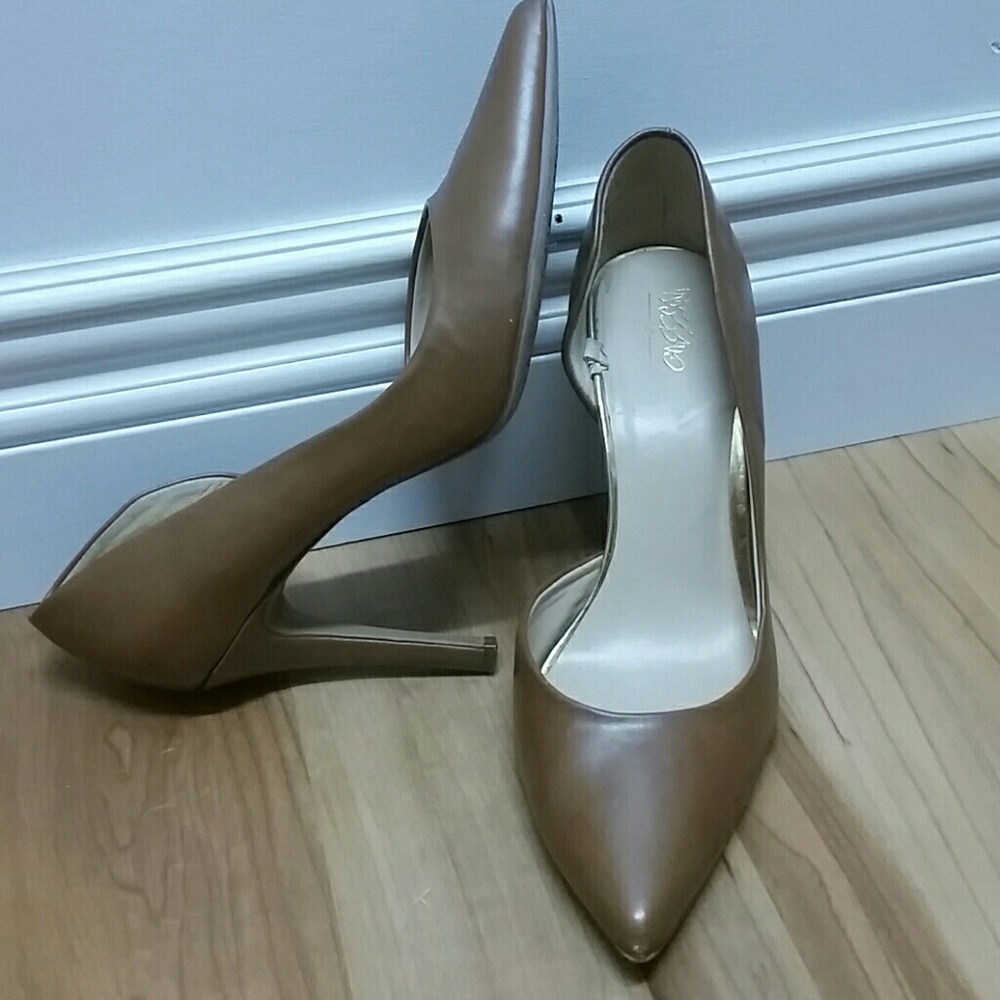 Camel pointy toe high heels size 9